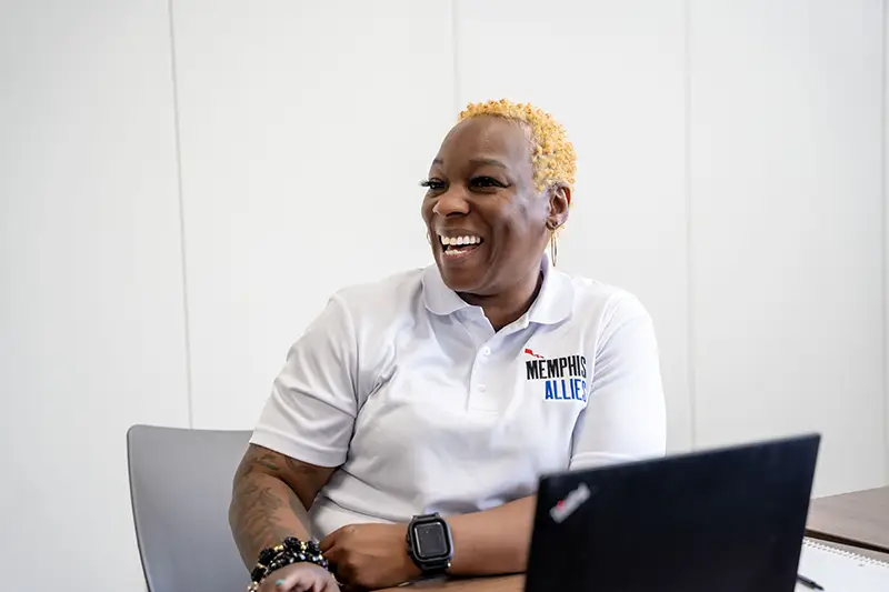 Memphis Allies staff at community clean up